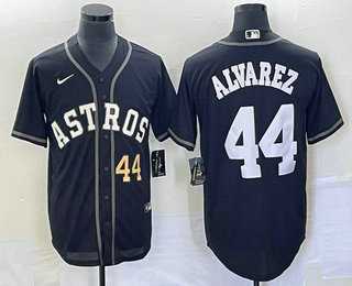 Men%27s Houston Astros #44 Yordan Alvarez Number Black Cool Base Stitched Baseball Jersey->los angeles dodgers->MLB Jersey